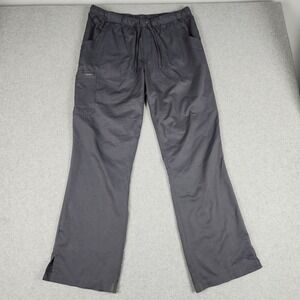 HH Works by Healing Hands Scrub Pants Womens L Gray Rebecca Elastic Drawstring